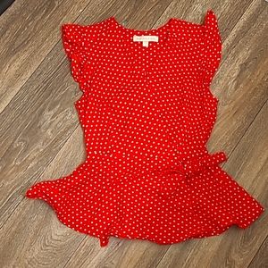 Monteau, Small, Red, Poca dots
